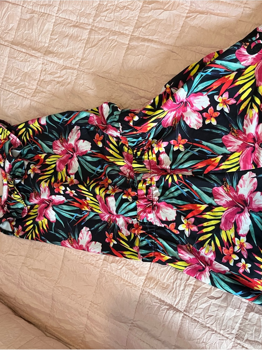 Hurley girls romper with Pink Floral Print